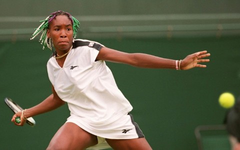 First up: Venus Williams takes on Magdalena Grzybowska on her Wimbledon debut in 1997
