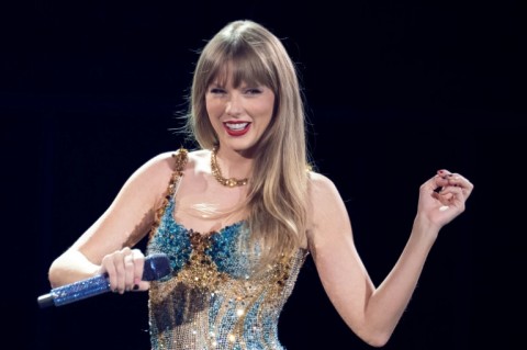 US singer-songwriter Taylor Swift performs during her "Eras Tour" in Texas in March 2023