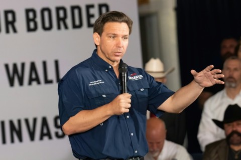 Opponents say Florida governor and 2024 Republican presidential hopeful Ron DeSantis seems rigid and awkward in exchanges with the public