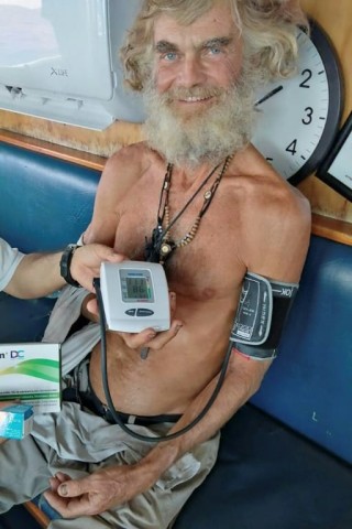 Shaddock had lost a lot of weight after surviving on raw fish and rainwater 