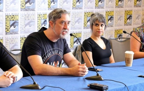 Tim Friedlander, founder of the National Association of Voice Actors, speaks during Comic-Con in San Diego on July 21, 2023