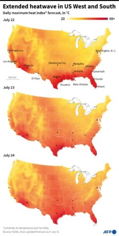 The pedestrian zone near the Acropolis in Athens is empty of tourists and residents as Greece faces its hottest July weekend in 50 years