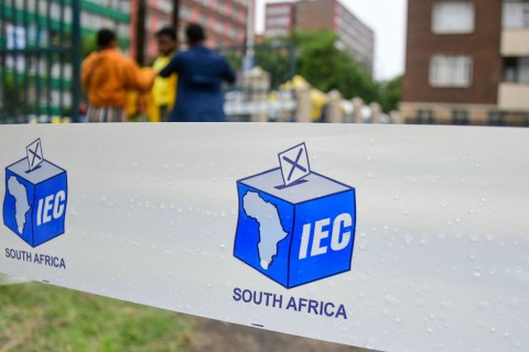File: IEC barrier tape at a voting station. Darren Stewart/Gallo Images via Getty Images