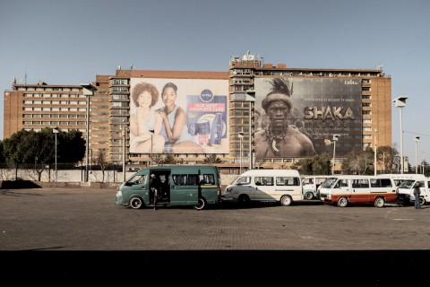 A general view of the Bara taxi rank in Diepkloof. AFP/Luca Sola