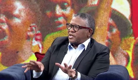 ANC Secretary General, Fikile Mbalula in eNCA studios during an interview