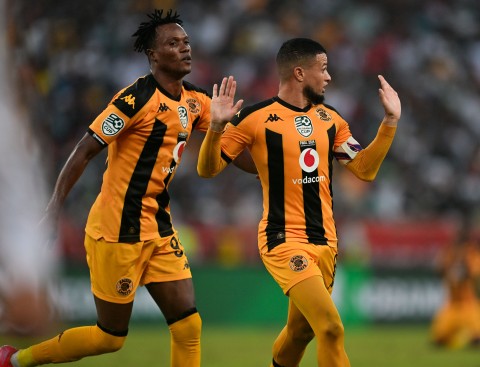 Yusuf Maart celebrates scoring in the Nedbank Cup final