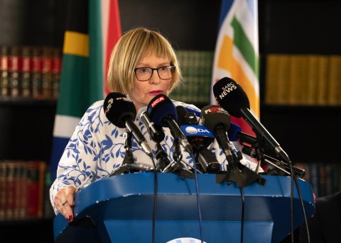 Democratic Alliance’s Federal Council chairperson Helen Zille during a media briefing in Cape Town