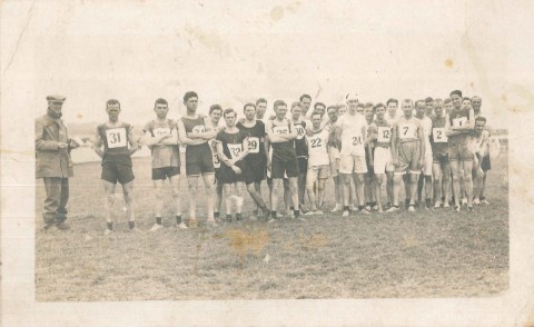 The earliest photo of participants of the Comrades Marathon. Supplied/Comrades Marathon Museum