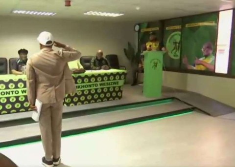 Tony Yengeni salutes Jacob Zuma