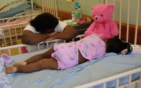 Alicia Nkuthu with her daughter.