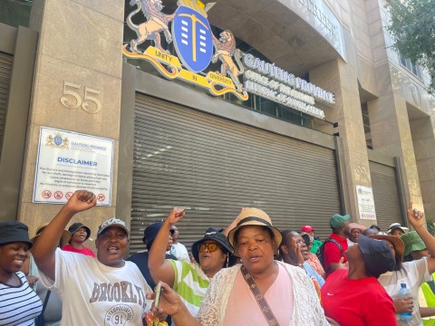 Parents protest outside Gauteng premier's office over ongoing scholar transport strike