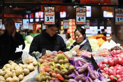 China consumer prices rose 1.3% in February