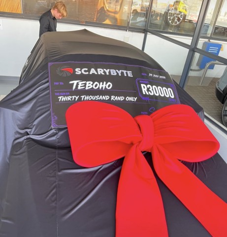 The BMW gifted to Teboho. X/ScaryByte