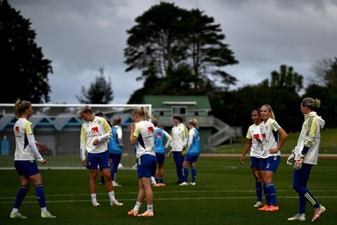 Sweden train in Auckland on Saturday following their Women's World Cup quarter-final win over Japan