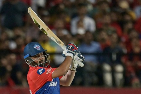 Remarkable innings - Prithvi Shaw, pictured batting for the Delhi Capitals, struck 244 for Northamptonshire in English county cricket's One-Day Cup