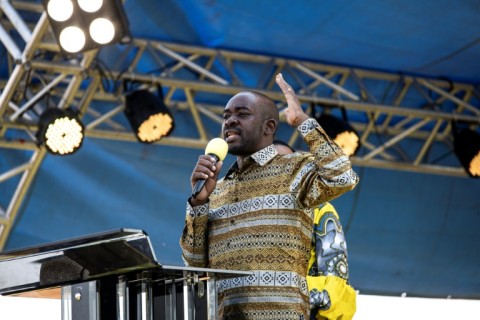 Opposition CCC party leader Nelson Chamisa told supporters he would be president, claiming 'our time has come'