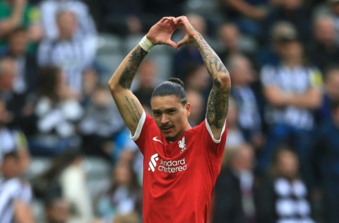 Darwin Nunez scored twice in Liverpool's 2-1 win against Newcastle