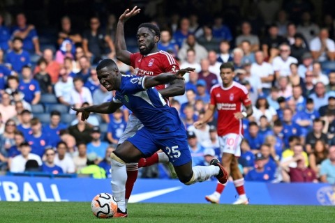 Moises Caicedo (left) was at fault for Nottingham Forest's winner at Stamford Bridge