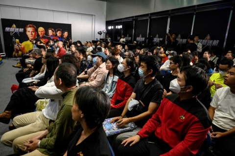 Fans attend mainland China's first official fandom event for science-fiction adventure franchise Star Trek at a shopping mall in Beijing