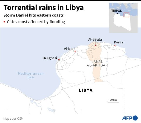 Torrential rains in Libya