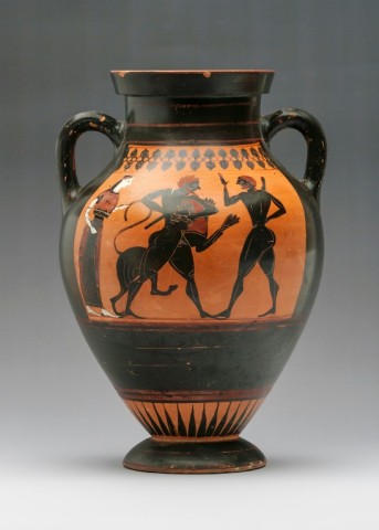 The 2,500-year-old amphora depicted Greek champion Heracles fighting the mythical Nemean lion