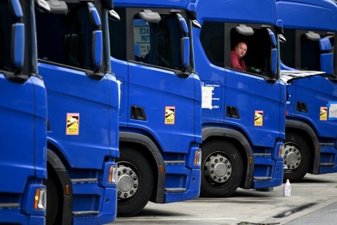 The truckers' strike outside Frankfurt has been going on for weeks 