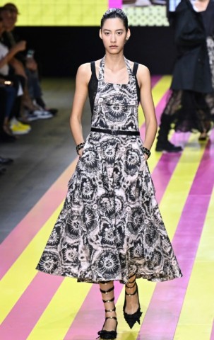 The outfits were largely sombre