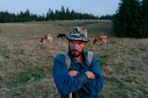 Translyvania shepherd Kalaka Karoly who recently had a brush with bears