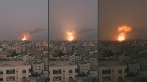 Strikes on Gaza City on the 16th day of the war between Israel and Hamas