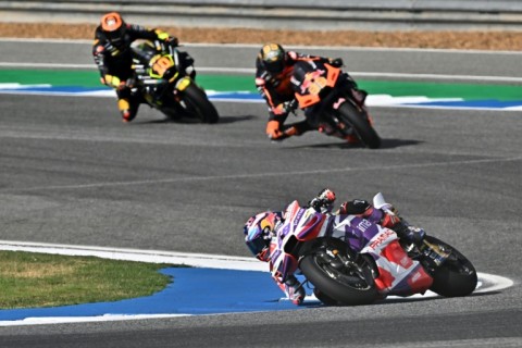 Spain's Jorge Martin led from pole to chequered flag to win the Thailand MotoGP sprint race 