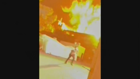 Images of the Indonesian hospital in Gaza's Beit Lahia during a strike