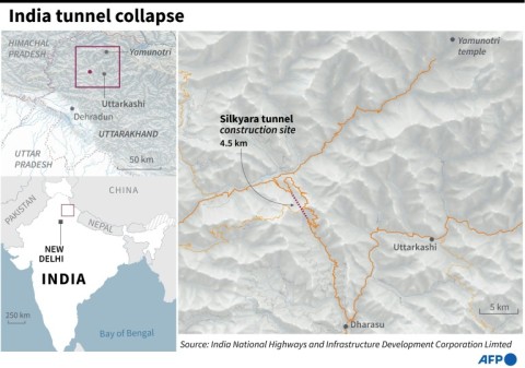 India tunnel collapse