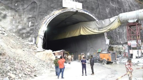 Indian rescuers battle for third day to free 40 trapped tunnel workers