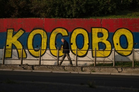 A Belgrade mural declaring that Kosovo is part of Serbia