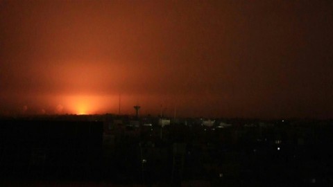 Explosions, flares, smoke over Gaza's Rafah near Egypt border