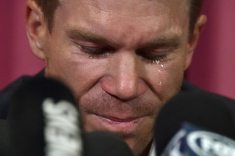 Australian cricketer David Warner in tears after the 2018 ball-tampering scandal