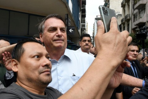 Brazil's former leader Jair Bolsonaro is in Buenos Aires for the ceremony
