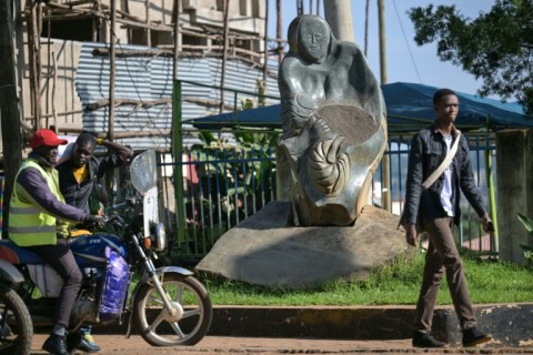 His sculptures are displayed along Kisii's streets