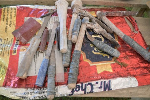 After ill health forced him to stop working for seven years, the grandfather of five is slowly picking up his tools again