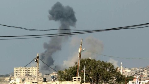 Smoke billows following Israeli strikes on Rafah