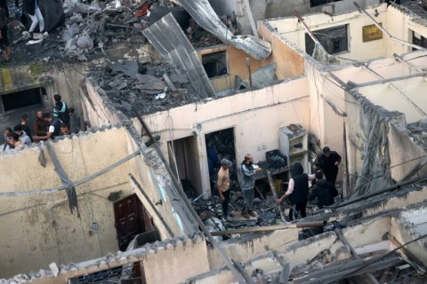 Destruction following an Israeli bombardment in Rafah