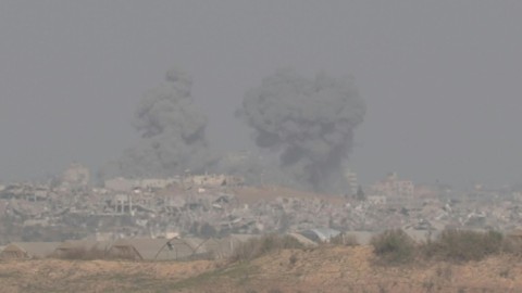 Large explosion seen in Central Gaza from Israel