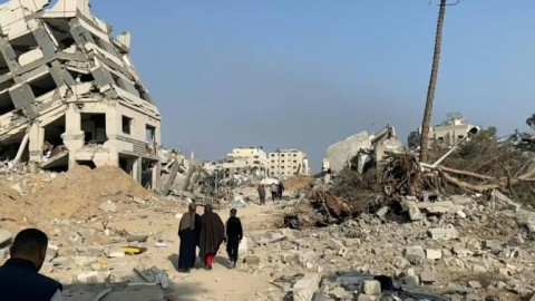 Gaza City neighbourhood devastated after Israel-Hamas combat