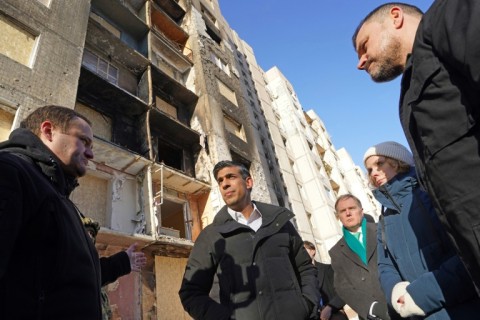 Prime Minister Rishi Sunak vowed in Kyiv to maintain UK support for Ukraine