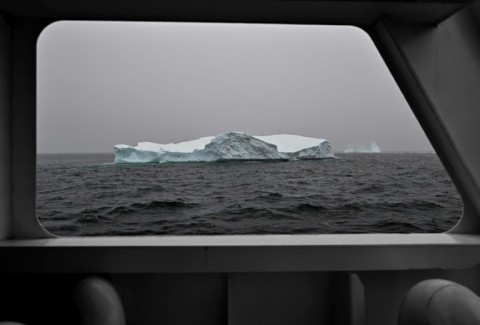 A view of an iceberg in the Gerlache Strait, which separates the Palmer Archipelago from the Antarctic Peninsula