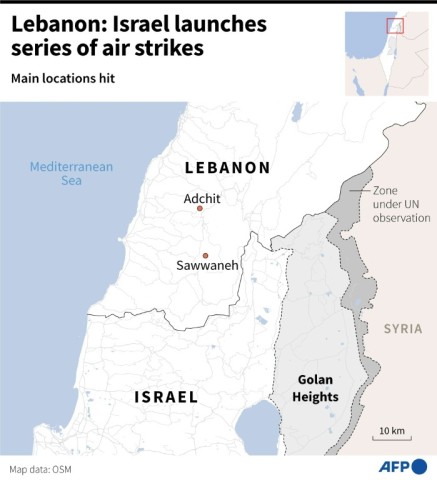Lebanon: Israel launches series of air strikes