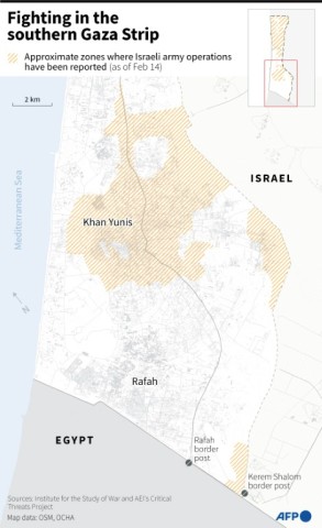 Fighting in the southern Gaza Strip