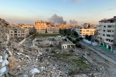 Swathes of Gaza City have been destroyed in the war now raging in its fifth month