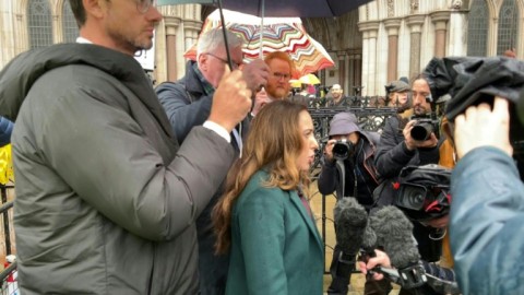 Stella Assange arrives at UK High Court for US extradition hearing