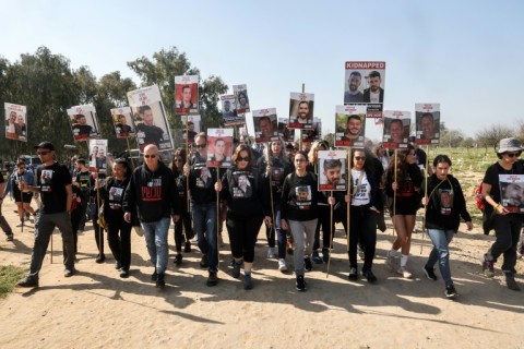 Relatives and supporters of Israeli captives held in Gaza since the October 7 attack start a four-day march to Jerusalem
